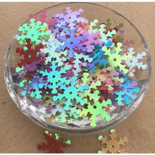 10g 19mm Snowflake Sequins Paillette Sewing Christmas Sequin DIY Embellishment Findings wedding Decoration Clothes Accessories