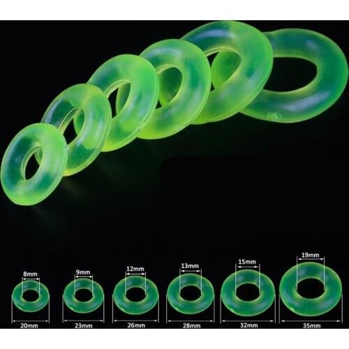 5PCs Silicone Luminous Tent Ground Nail Ring O-shaped Fishing Rod Ring Multi-functional Night Light Outdoor Camping Accessories
