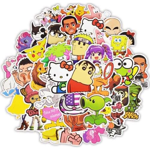 50pcs Hero Cartoon Sticker Smile Face Emoti Toys for Children Waterproof Decor Stickers to DIY Scrapbooking Book Laptop Suitcase