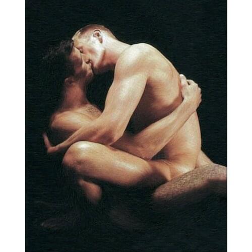 Diy Diamond Painting Gay Men Kiss Full Square Crystal Diamond Embroidery Nature Rhinestones Pictures Diamond Mosaic Hobby Crafts