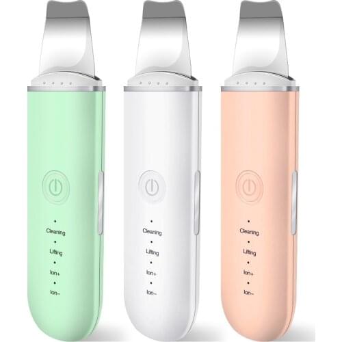 Ultrasonic Peeling Shovel Machine Deep Face Cleaning Facial Pore Cleaner Skin Scrubber Machine Electric Facial Scrubber