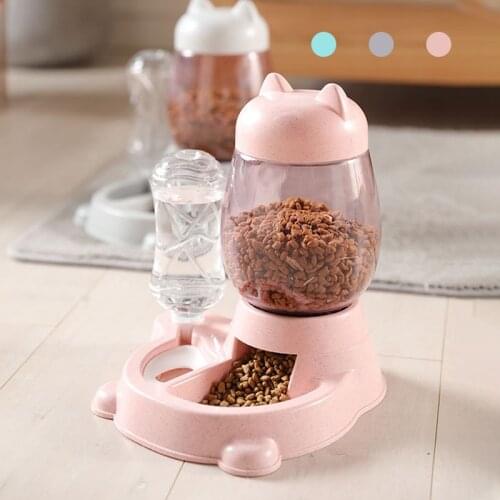 2.2L Pet Water Dispenser Cat Automatic Feeder Plastic Dog Water Bottle Food Water Pet Feeding Bowl Drinking Feeder Device