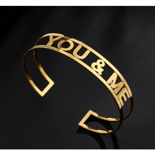 Custom name initials bracelet opening adjustable custom name couple name & bracelet heart shape star bracelet love jewelry gift