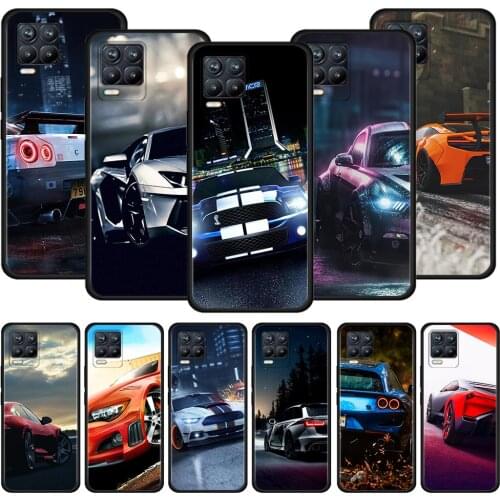 Phone Case For Oppo Realme GT 8 7 6 5 Pro C3 C11 C21 C21Y C20A XT X7 X50 Pro Ultra Silicone Capa Black Shell Cool Sports Cars