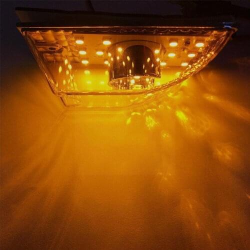 For 2003-2009 H2 / SUT Smoked Amber Red LED Marker Cab Top Roof Kit Light K2Q6 C3V8