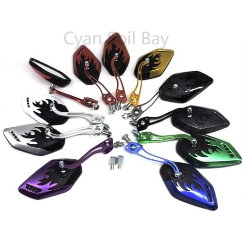 Hot Sale Motorcycle Rearview Mirrors Rear View Back Side Mirrors Red/Blue/Green/Gold/Black Motorbike Colorful Mirror