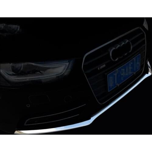 Chrome ABS Car Front Grille Grill Bumper Down Strips Cover Trim Styling For Audi A4 A4L B9 2017 2018 Auto Accessories