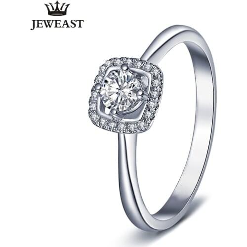 IDO Natural diamond18K gold Pure Gold Ring Real 18K gold Solid Gold Ring Trendy Classic Party Fine Jewelry Hot Sell New 2019