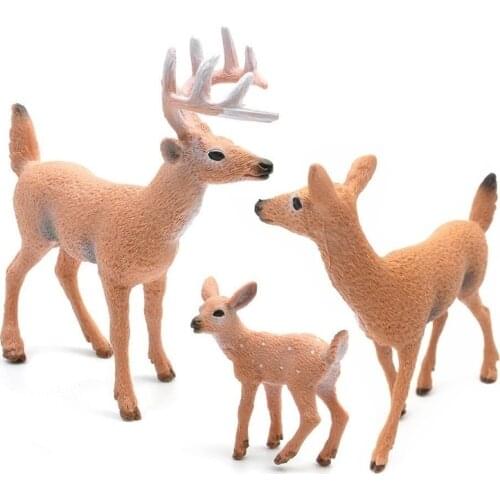 Simulation Christmas Deer Christmas Elk Plush Reindeer Christmas Decoration Fairy Garden Miniatures Props New Year Decoration