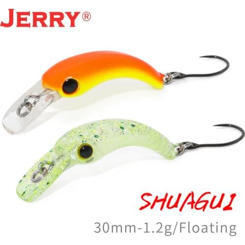 Jerry Shuagui Ultralight Crankbait Wobbler Lure Micro Area Trout Spinning Perch Bass Plug Bait 30mm1.2g Freshwater Pesca Fishing