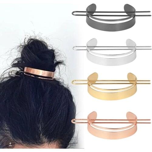 Alloy Round Top Hairpin Bun Cage Minimalist Bun Holder Cage Hair Stick Girl Hair Accessories Hair Pins Cage Femme Jewelry