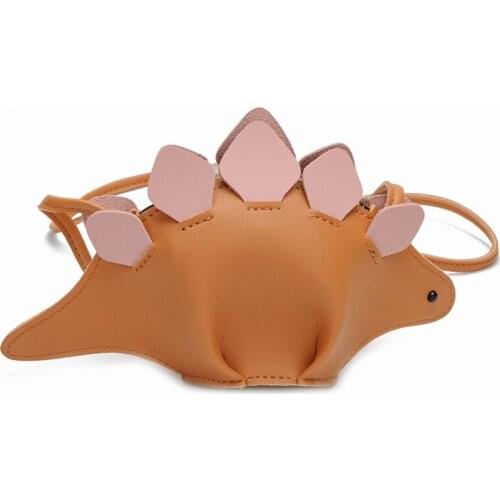 Fashion Girls Mini Coin Purse Dinosaur Design PU Crossbody Bag Kids Gifts New