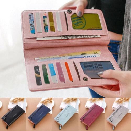 Fashion Women Bifold Wallet Leather Clutch Card Holder Purse Lady Long Handbag