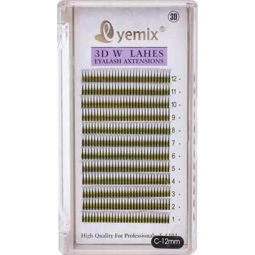 Faux Mink Eyelashes Premade Fan 3D Eyelash W Shape Volume False Eyelash Extension 360pcs Russia Premium Eyelashes