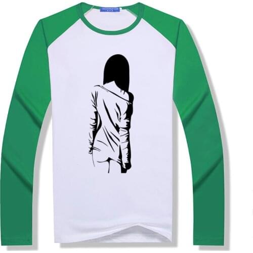 New Beautiful Girl T Shirt Mens funny Long Sleeve Men raglan T-Shirt Modal Men Fashion O Neck Tees Top