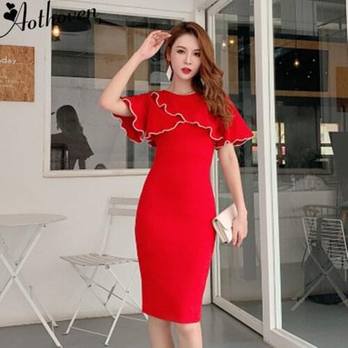 Autumn Sexy Party Bodycon Wrap Dresses Women Cloak Sleeve O Neck Dresses Office Vintage High-end Bandage Dress Women Vestidos