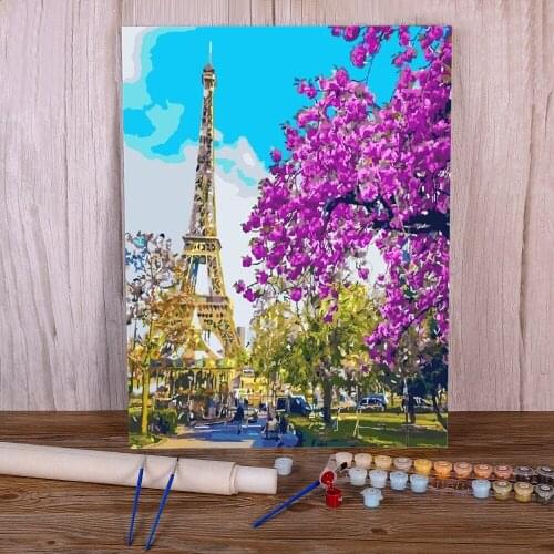 Scenery Landscape Paint By Numbers Set Acrylic Paints 40*50 Painting On Canvas Wall Decoration For Handiwork