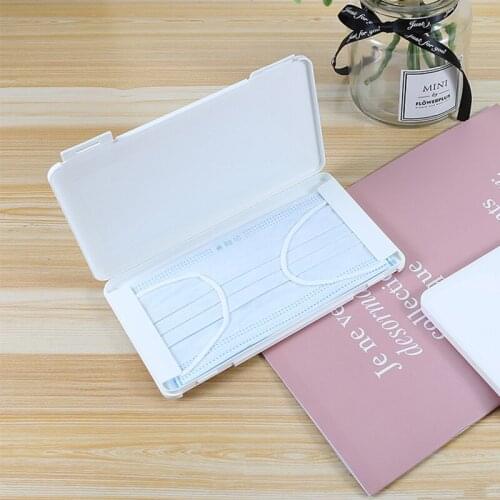 Useful PP mask storage case, ins pop red Card blue id holder,anti dust mask Packing protect box&the M3 right size, sale in stock