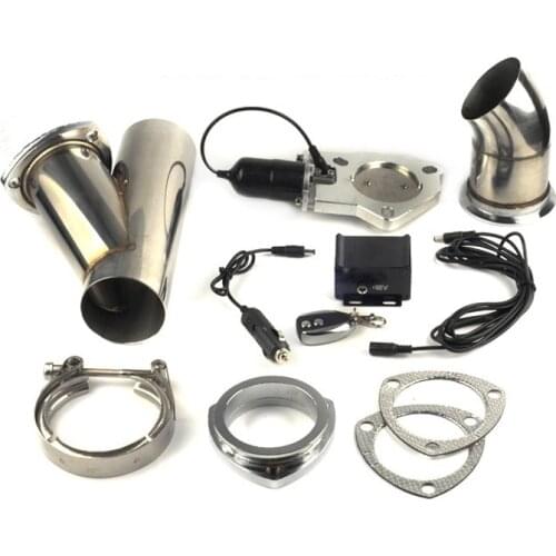 Free shipping 2.5 3 inch electric exhaust muffler valve cutout system remote switch controller dump exhaust cutout bypass valve