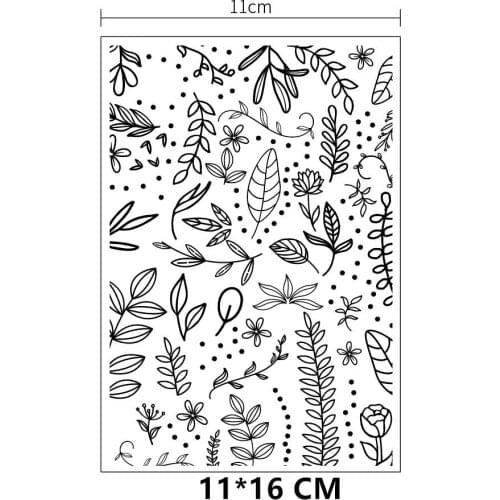 2021 New Flowers And Grass Background Clear Stamps DIY Scrapbooking Craft Supplies Rubber Silicon Album Hobby ink pad Stamping