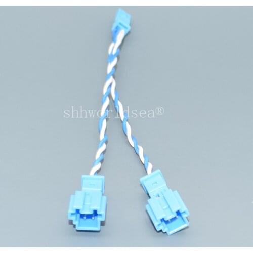 Shhworldsea 2 pin Auto Speaker stereo plug horn connector Treble lossless Harness with 13cm*2 cable for BMW X1,X3,X5 F18 F30 F20