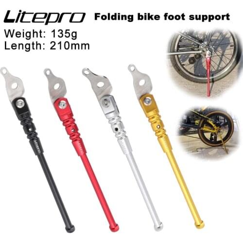 Folding bicycle legs, aluminum alloy CNC BMX sports car, suitable for Brompton portable parking stand, red, black, gold,silver
