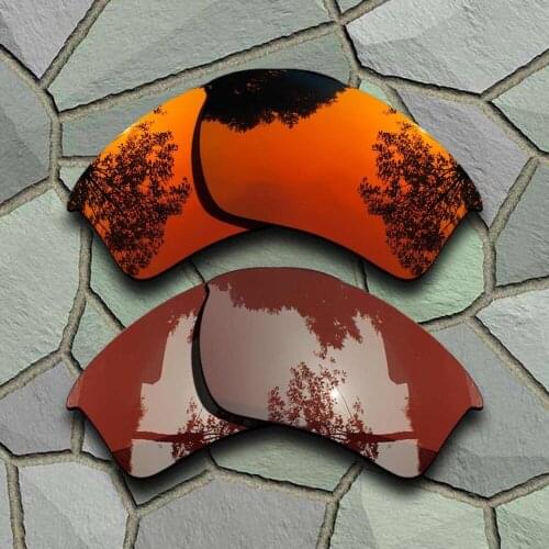 Red Orange&Bronze Brown Sunglasses Polarized Replacement Lenses for Oakley Half Jacket 2.0 XL