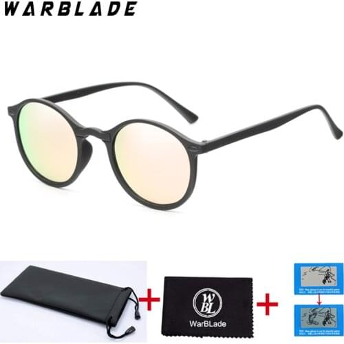 WarBLade 2021 Women Polarized Sunglasses men Round Mirror Black Frame Outdoor Sports Glasses Unisex Driving Night Vision Goggles