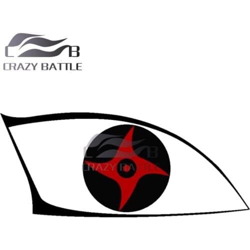 Crazy Battle 13cm x 5.6cm The Sharingan Uchiha Eyes Vinyl Car Stickers Creative Graffiti Sticker Waterproof Window Trunk Decal