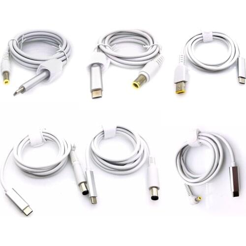 Type C USB-C Input to DC 3.0*1.1mm 4.0*1.35mm 7.4*5.0mm 5.5*2.5mm Power PD Charge Angled Cable for Laptop 18-20V