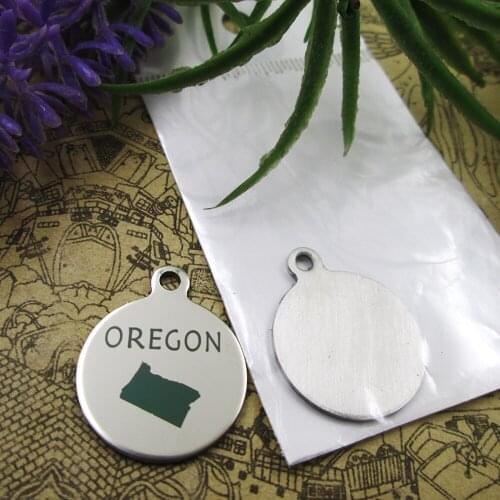 20pcs--"Oregon map"stainless steel charms 5 styles for choosing DIY Charms for necklace bracelets