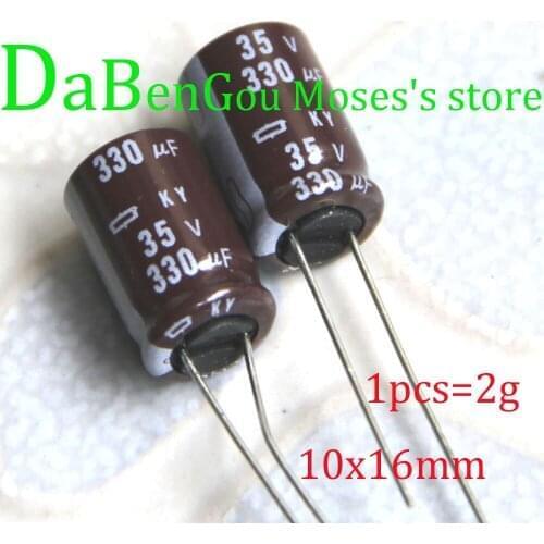 35v 330uf 100% Japan Original New Capacitors NCC Electrolytic Capacitor capacitance Radial 10x16mm +/- 20