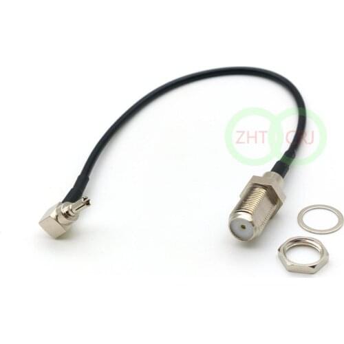 50pcs F female to CRC9 right pigtail antenna for 3G huawei RG174 cable