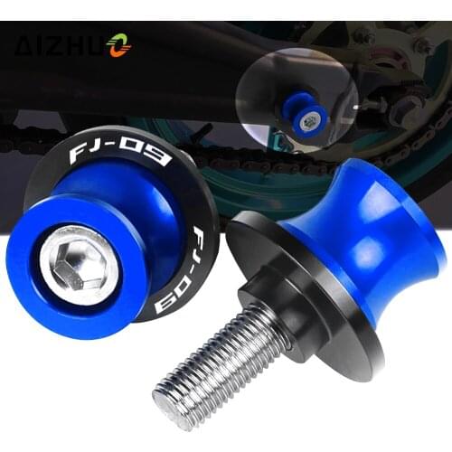 6MM MT-09 Motorcycle Stand Screws FOR YAMAHA MT09 FZ09 FJ09 FJ-09 2013-2021 2020 CNC Aluminum Swingarm Slider Spools FJ 09 LOGO