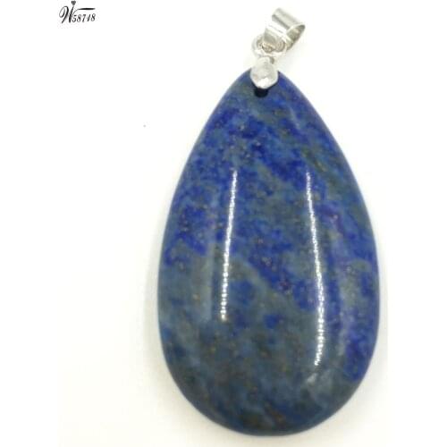 Free Shipping Women Fashion Jewelry 20x35mm Lapis Lazuli Water Drop Pendant Bead C7181