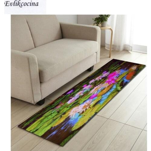 Free Shipping Colored Bloom Lotus Banyo Anti Slip Bath Mat Door Floor Tapete Banheiro Carpet For Toliet Non Slip Alfombra Bano