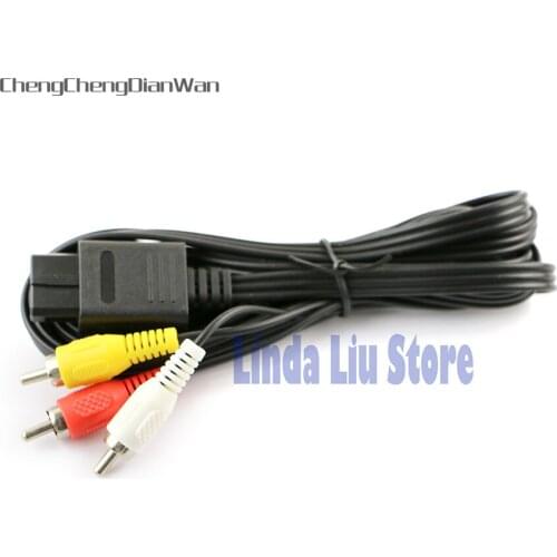 ChengChengDianWan Wholesale RCA Cord for Super N 64 AV Cable for N64 for GameCube for SNES 5pcs/lot