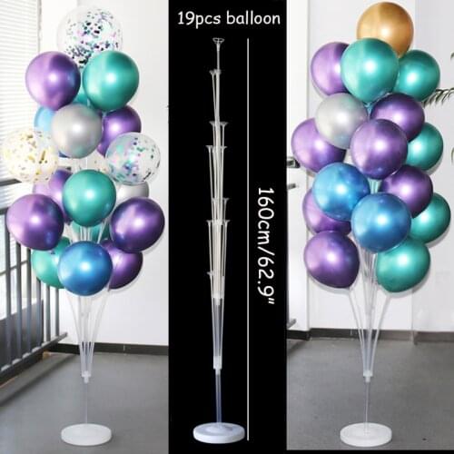 CYUAN 7 /11/19tubes Balloon Holder Column Balloons Stand Stick Birthday Party Decorations Kids Wedding Christmas Decor Supplies