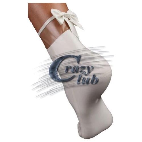 Crazy club_Hot 100% pure rubber latex socks rubber socks socks latex socks suspenders bow rubber feet wear latex cosplay
