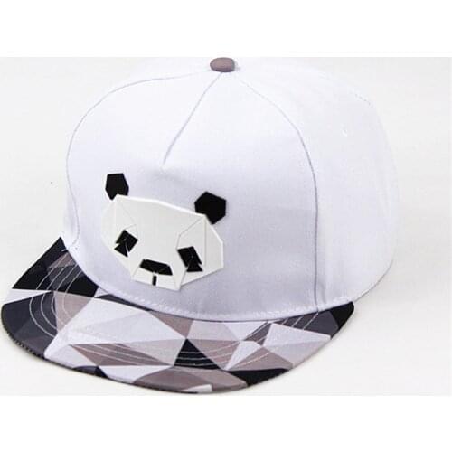 Cotton Panda Animal Rubber Baseball Cap Hip-hop Cap Adjustable Snapback Hats for Men and Women 330