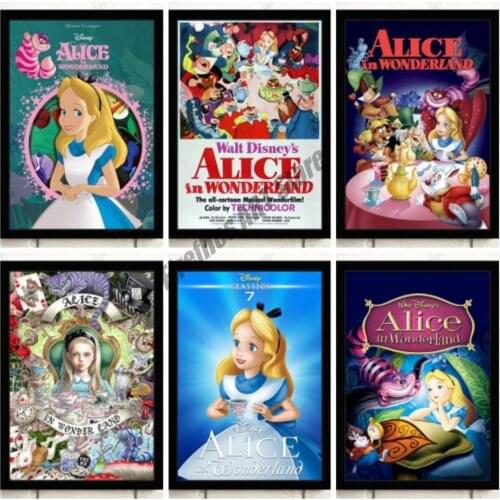Disney Canvas Painting Alice In Wonderland Wall Art Nordic Posters and Prints Home Decoration Pictures for Living Room Decor
