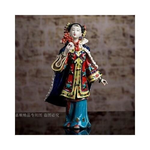 Ceramic Chinese style beauties with gifts for ladies High-end luxury girl Beauty figure Sculpture statue Home Decoration