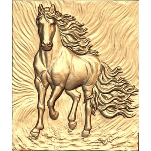 Horse STL Model for CNC Router 3D Printer Artcam Aspire Bas Relief