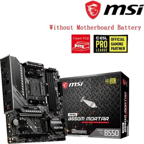 MSI MAG B550M MORTAR Micro-ATX AMD B550 B550M DDR4 4400(OC) MHz M.2 SATA3 USB3.2 , 128G best support R9 CPU Socket AM4