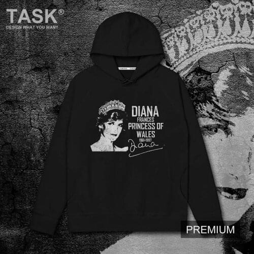 Celebrity Diana Spencer United Kingdom Charity angel Princess of the people cotton casual hoodie sweatshirt mens popular harajuk