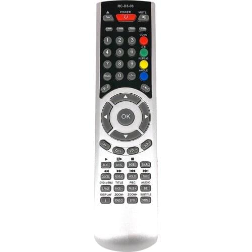 New for TECHNIKA Sencor TV/DVD COMBI RC-D3-03 Replacement Remote control for SLE22F56M4 LCD24-610 LCD24-620 Fernbedienung