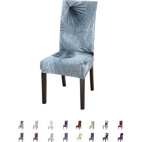 Dining Chair Cover Spandex Elastic Pastoral Print Modern Slipcovers Furniture Cover Kitchen Wedding housse de chaise 1/2/4/6PCS