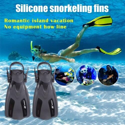 Swimming Fins Outdoor Water Sports Diving Fins Webbed Flippers Snorkeling Training Pool novice Adult child Swim Shoes 1 Pair