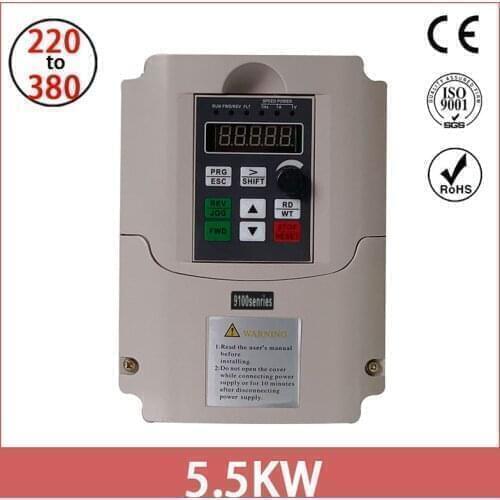 Boost frequency converter Single-phase 220V to Three-phase 380V variable frequency inverter 5.5KW for motor