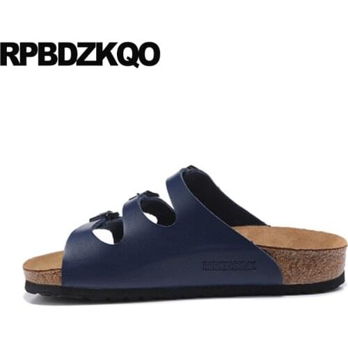 2019 fashion big size men sandals leather summer white flat slippers 45 shoes native slides beach slip on blue large outdoor